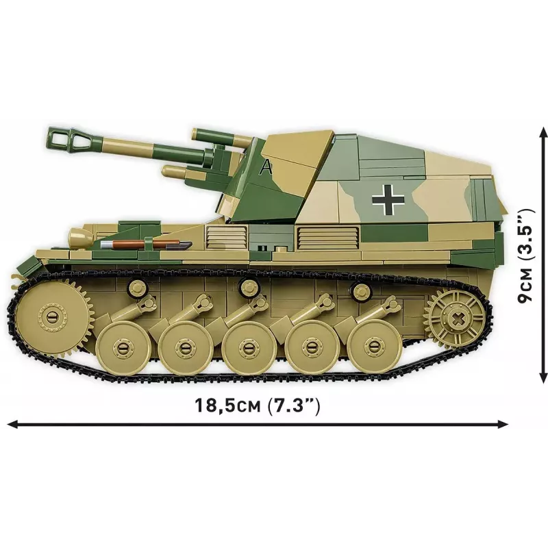 Cobi Blocks SD.KFZ.124 Wespe modelio rinkinys, 860 kaladėlių