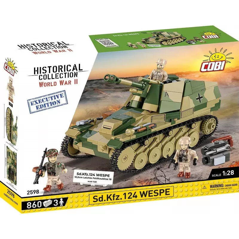 Cobi Blocks SD.KFZ.124 Wespe modelio rinkinys, 860 kaladėlių