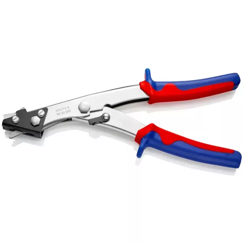 Tiesios plieno žirklės Knipex 90 55 280, pjovimo geba 1,2 mm