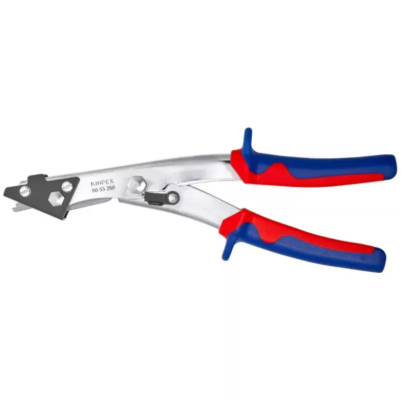Tiesios plieno žirklės Knipex 90 55 280, pjovimo geba 1,2 mm