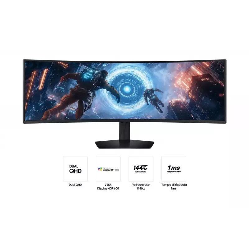 Samsung S49FG912EU kompiuterio monitorius 124,5 cm (49 colių) 5120 x 1440 pikselių Dual QHD LCD juodas