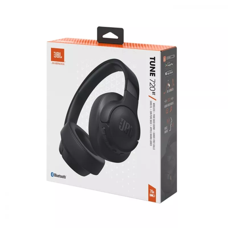 JBL Tune 720BT ausinės belaidės ant galvos Skambučiai / Muzika Bluetooth juoda