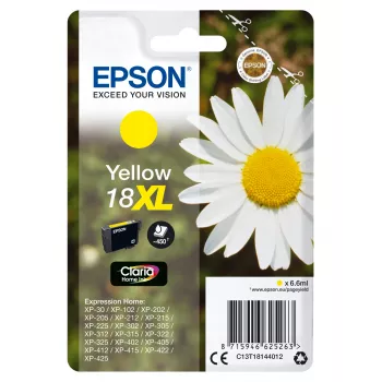 Epson 18XL geltonos spalvos kasetė 450 puslapių C13T18144012