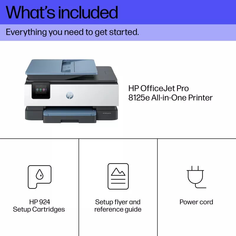 HP OfficeJet Pro 8125e belaidis daugiafunkcis spalvotas spausdintuvas, Instant Ink; dvipusis spausdinimas