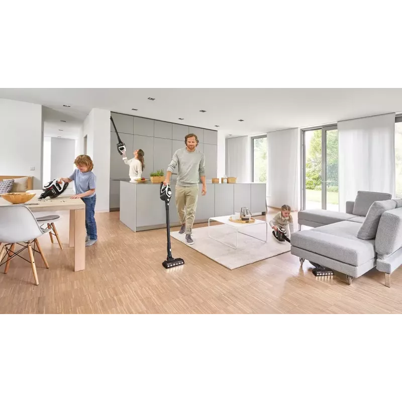 Bosch Serie 8 BBS8214 belaidis dulkių siurblys / elektrinė šluota 2-in-1 belaidis dulkių siurblys Baterija Sausas Be maišelio Balta 4 Ah