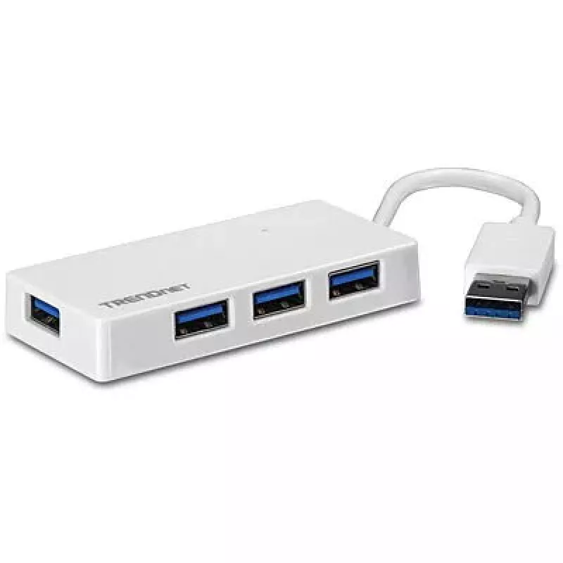 Hub Trendnet TU3-H4E USB 3.2 Gen 1 Type-A Baltas