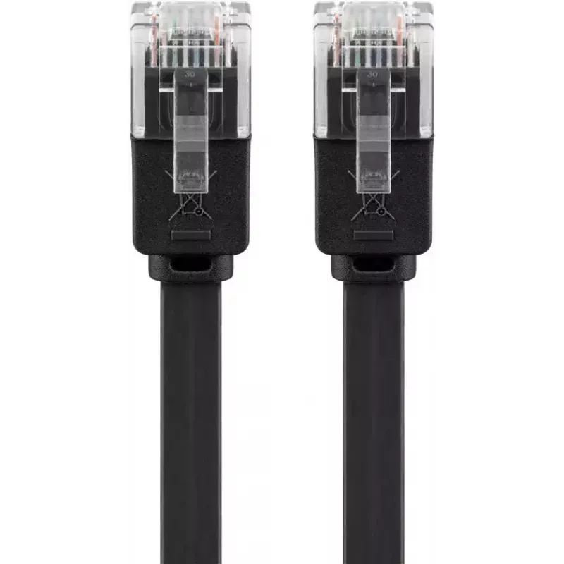 Tinklo kabelis Goobay 95381 RJ-45 Cat6 10 m Juodas