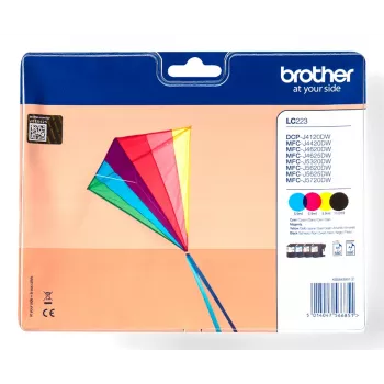 Brother LC223VALBPDR rašalo kasetė 4 vnt. Originalus juoda, Žydra, Purpurinė, geltona