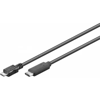 Goobay USB laidas USB 2.0 1 m Micro-USB B USB C juodas