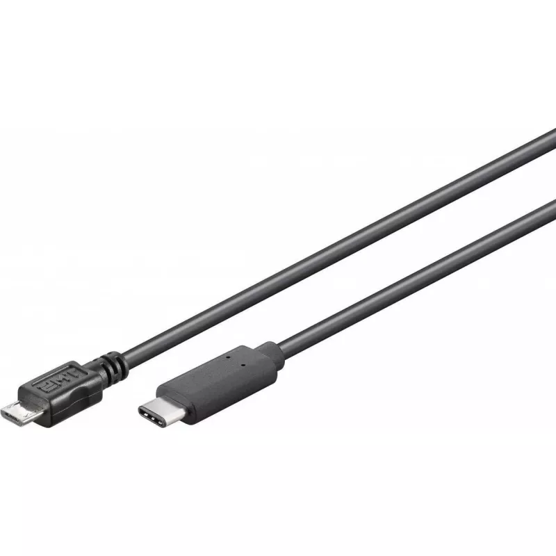Goobay USB laidas USB 2.0 1 m Micro-USB B USB C juodas