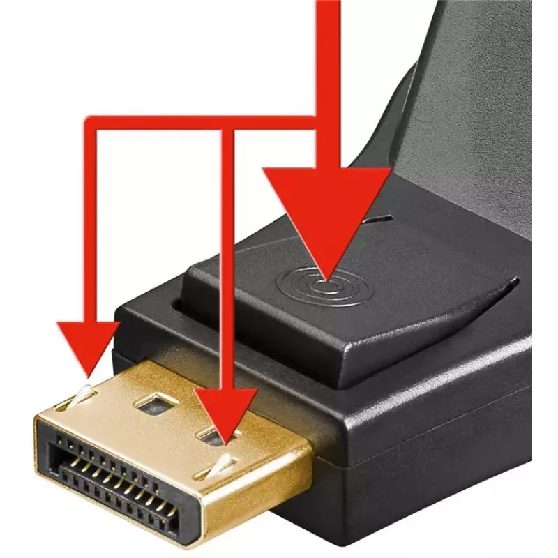 Goobay DisplayPort/DVI-D adapteris 1.1 auksuotas Juoda