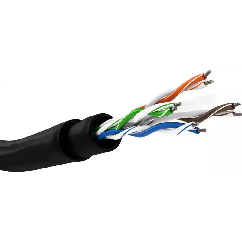 Tinklo kabelis Goobay 94399 U/UTP Cat6 305 m juodas