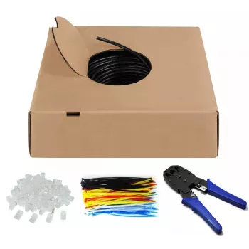 Tinklo kabelis Goobay 94399 U/UTP Cat6 305 m juodas