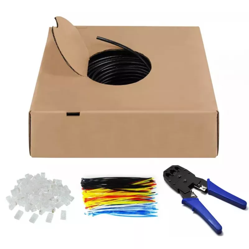 Tinklo kabelis Goobay 94399 U/UTP Cat6 305 m juodas