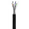 Tinklo kabelis Goobay CAT 6 lauko S/FTP 100 m juodas