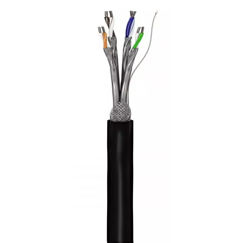 Tinklo kabelis Goobay CAT 6 lauko S/FTP 100 m juodas
