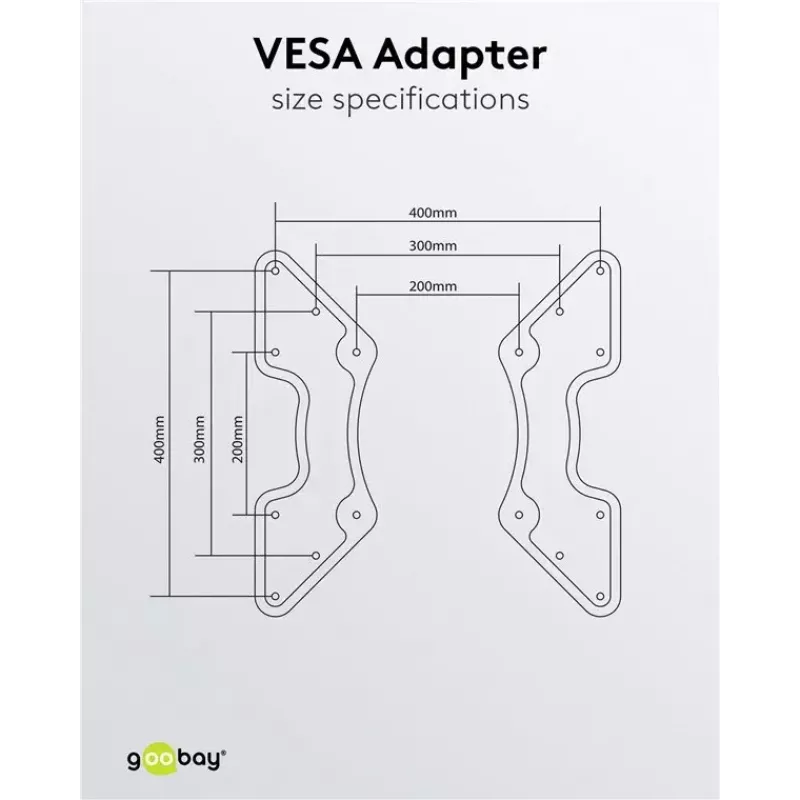 VESA adapteris televizoriaus tvirtinimui prie sienos Goobay 60134