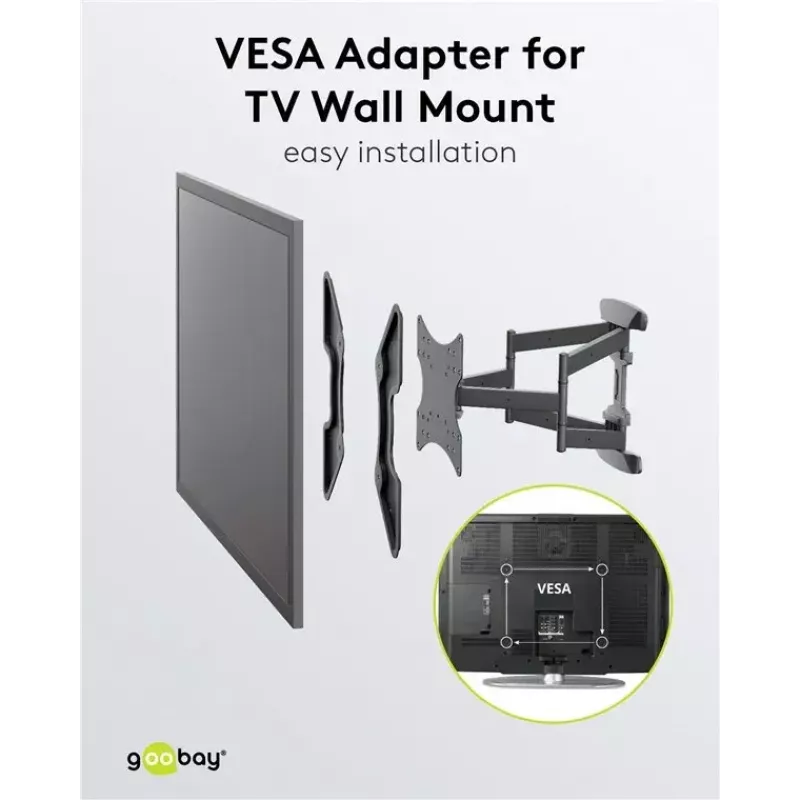 VESA adapteris televizoriaus tvirtinimui prie sienos Goobay 60134