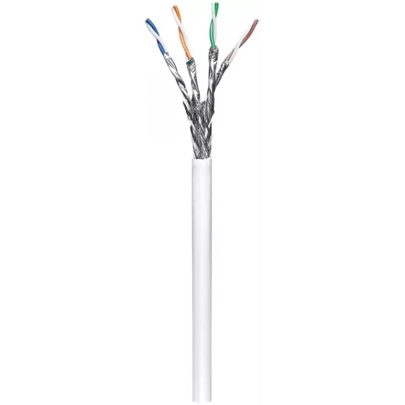 Goobay CAT 6 tinklo kabelis S/FTP PiMF baltas 100 m