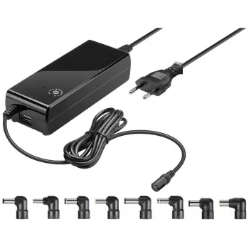 Goobay 90 W nešiojamojo kompiuterio maitinimo šaltinis, juodas, vidinis, 100–240 V