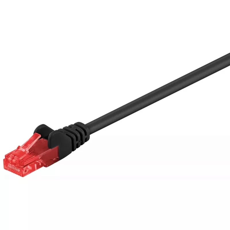Tinklo kabelis Goobay CAT 6 sujungimo kabelis RJ-45 Cat6 2m juodas
