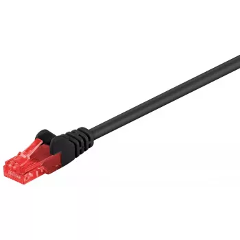 Tinklo kabelis Goobay CAT 6 komutacinis kabelis RJ-45 Cat6 5 m juodas