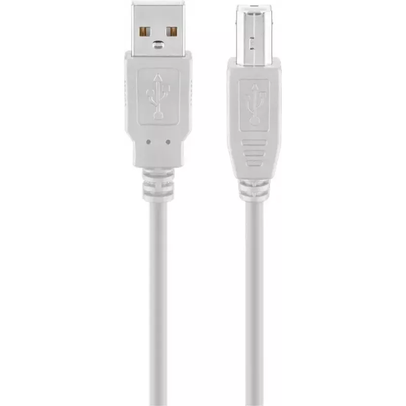 Goobay USB 2.0 Hi-Speed kabelis pilkas 5 m USB A į USB B 0,48 Gbit/s
