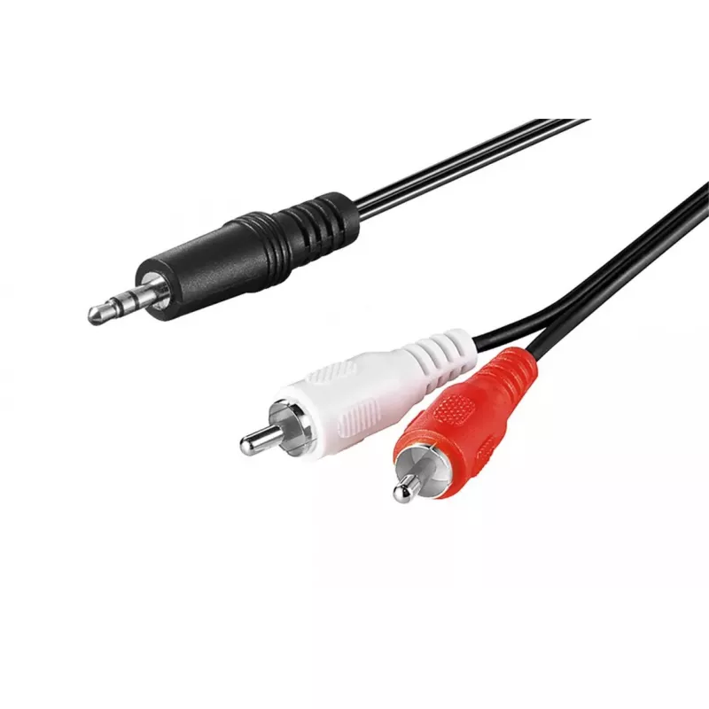 Garso kabelis Goobay 51652 10 m 3,5 mm į 2 x RCA Juodas