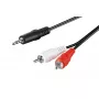 Garso kabelis Goobay 51652 10 m 3,5 mm į 2 x RCA Juodas