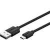 Goobear Micro-USB greito įkrovimo ir sinchronizavimo laidas 1 m USB 2.0 juodas