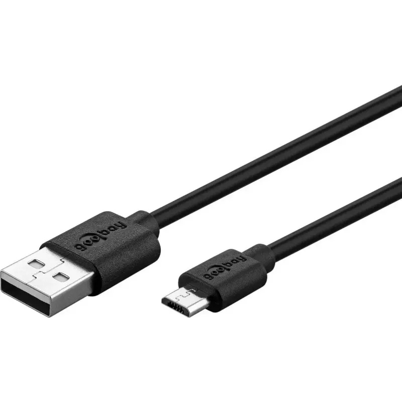 Goobear Micro-USB greito įkrovimo ir sinchronizavimo laidas 1 m USB 2.0 juodas