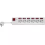 Goobay 6 lizdų maitinimo juosta su apsauga nuo viršįtampių ir jungikliu, 1,5 m, 6 kintamosios srovės lizdai