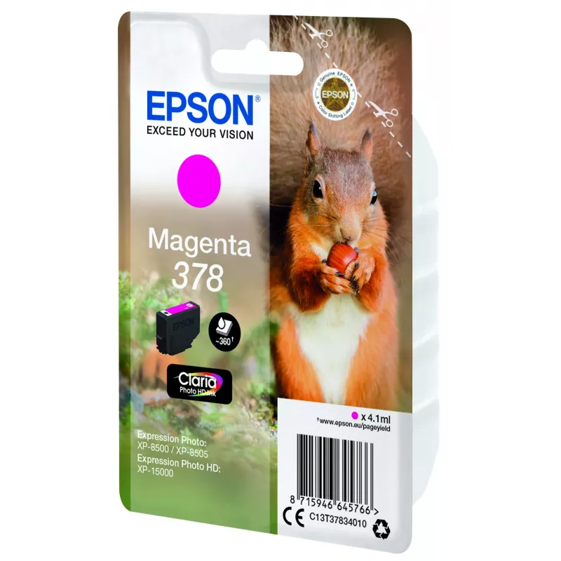 Epson 378 Magenta 360 psl. kasetė C13T37834010 rašalas