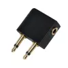 Kabelių jungčių adapteris LOGILINK CA1089 — 2×3.5 mm į 1×3.5 mm, paauksuoti kontaktai, juodas