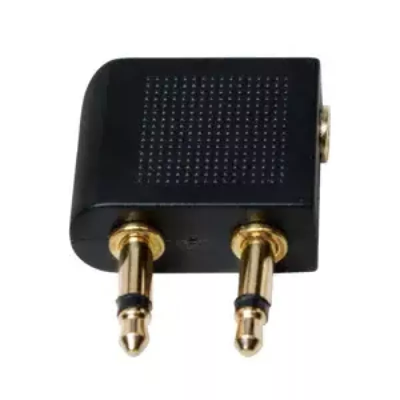 Kabelių jungčių adapteris LOGILINK CA1089 — 2×3.5 mm į 1×3.5 mm, paauksuoti kontaktai, juodas