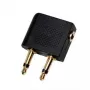 Kabelių jungčių adapteris LOGILINK CA1089 — 2×3.5 mm į 1×3.5 mm, paauksuoti kontaktai, juodas