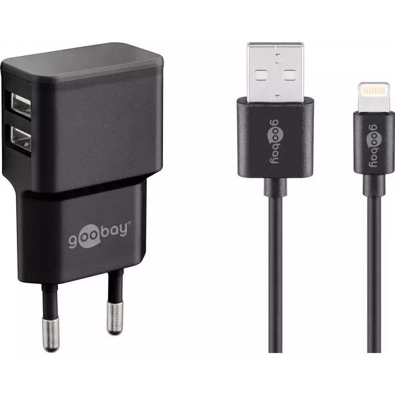Įkroviklio rinkinys vidaus Goobay Dual Apple Lightning 44995