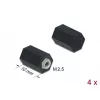 Tarpiklis M2.5 šešiakampis vidinis 10 mm juodas 4 vnt. DeLOCK 60243