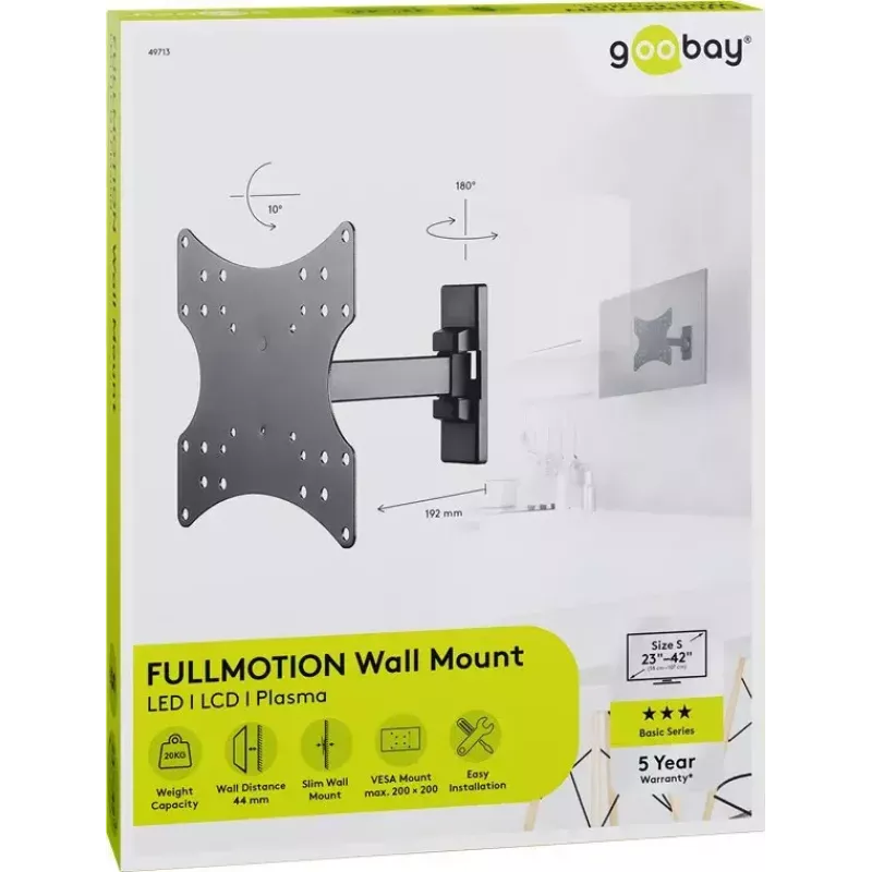 TV laikiklis Goobay 49713 106,7 cm (42 colių) Juodas
