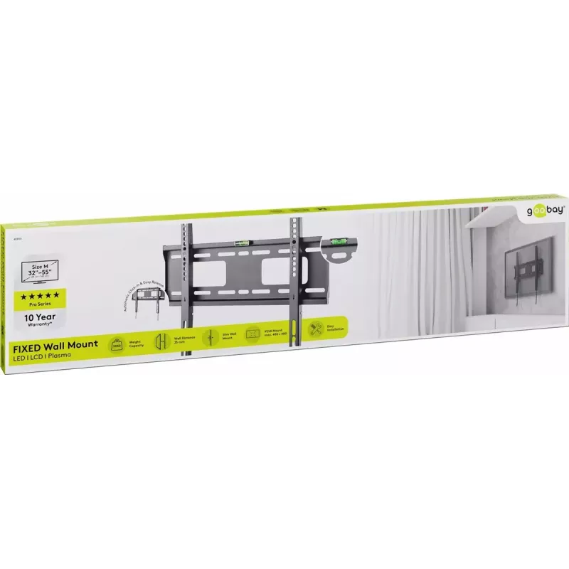 TV laikiklis Goobay 49890 139,7 cm (55 col.) Juodas