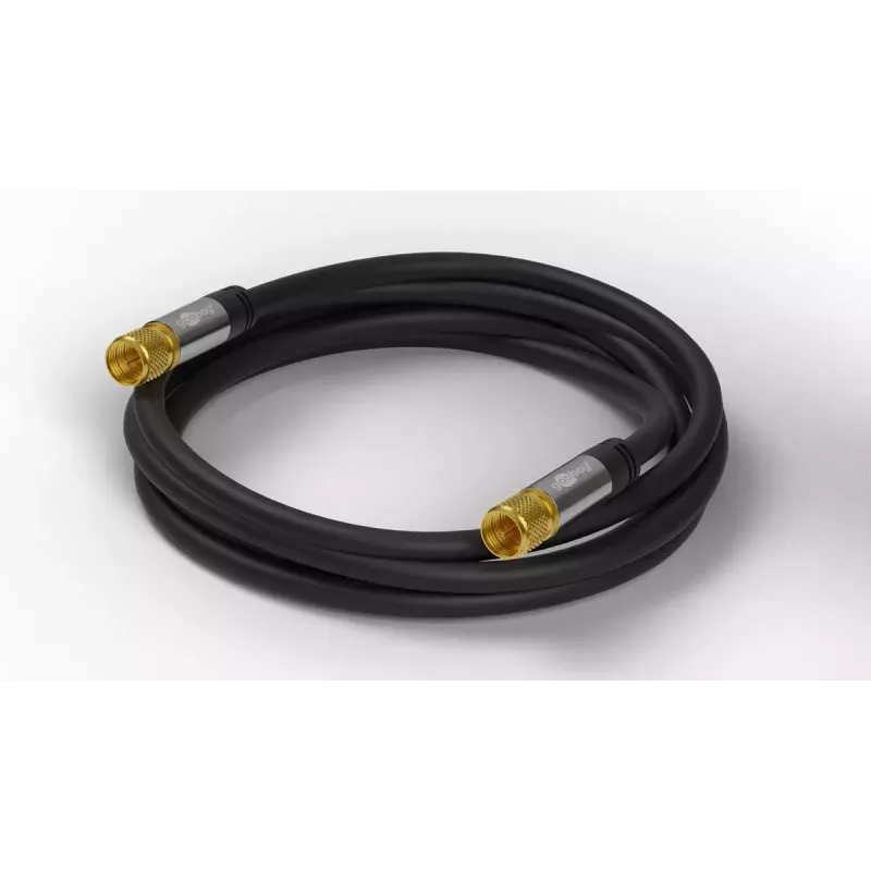 Bendraašis kabelis Wentronic 70664 2 m F Jungtis, Juodas