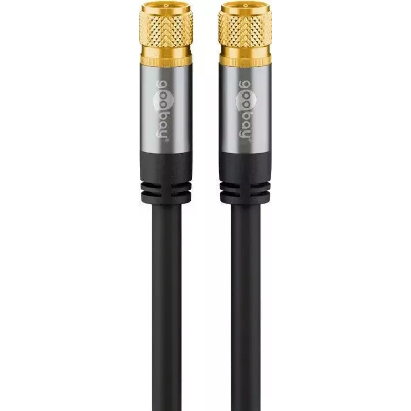 Bendraašis kabelis Wentronic 70664 2 m F Jungtis, Juodas