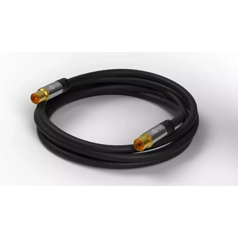 Koaksialinis kabelis Wentronic 70346 1 m juodas