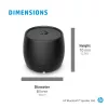 HP Black Bluetooth Speaker 360, laidinis ir belaidis, mono nešiojamas garsiakalbis, juodas, cilindro formos, su mygtukais, universalus