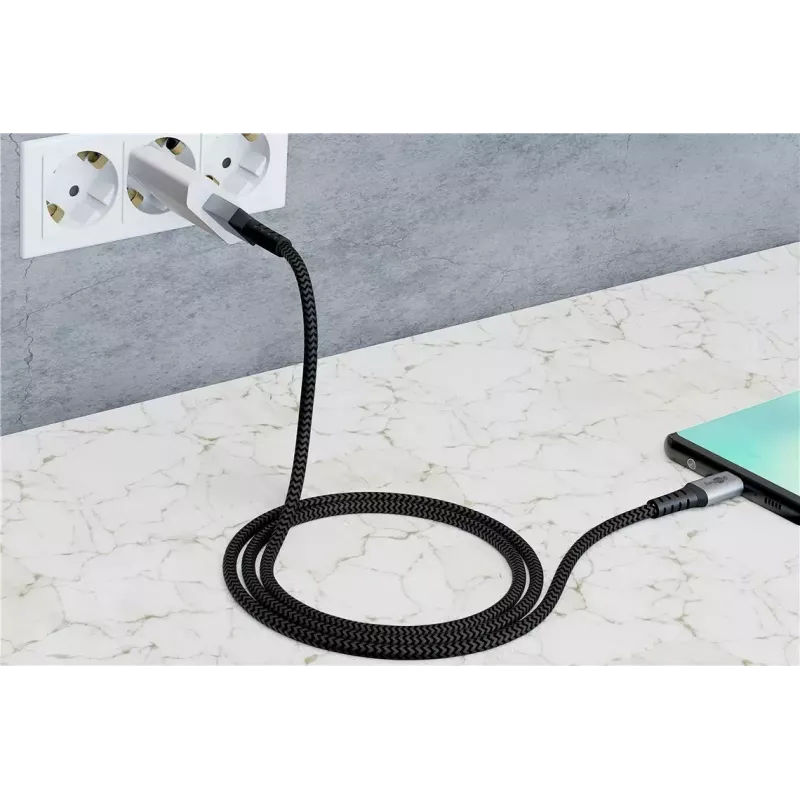 USB kabelis Wentronic 49295 USB 2.0 0,5m USB C USB A juoda pilka