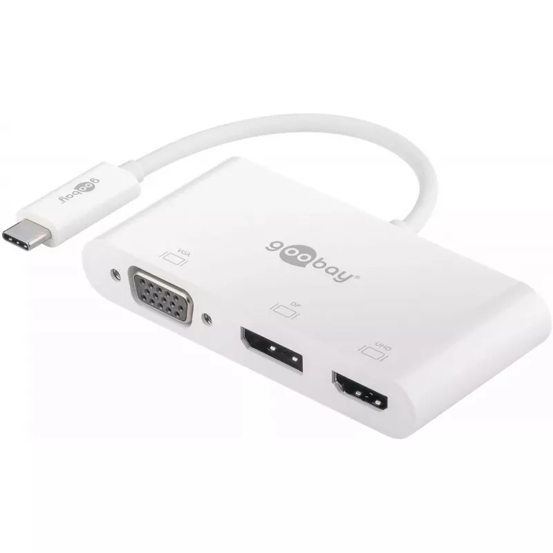 USB grafikos adapteris Goobay 52412 Baltas