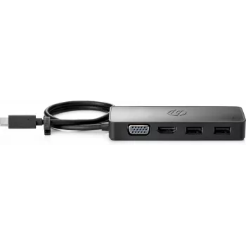 HP USB-C Travel Hub G2, laidinis, USB 3.2 Gen 1 (3.1 Gen 1) Type-C, juoda, Kinija, Windows 10, 107 mm