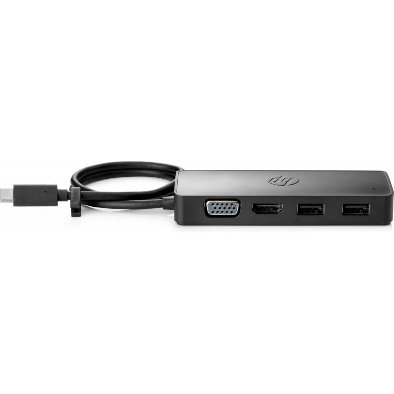 HP USB-C Travel Hub G2, laidinis, USB 3.2 Gen 1 (3.1 Gen 1) Type-C, juoda, Kinija, Windows 10, 107 mm