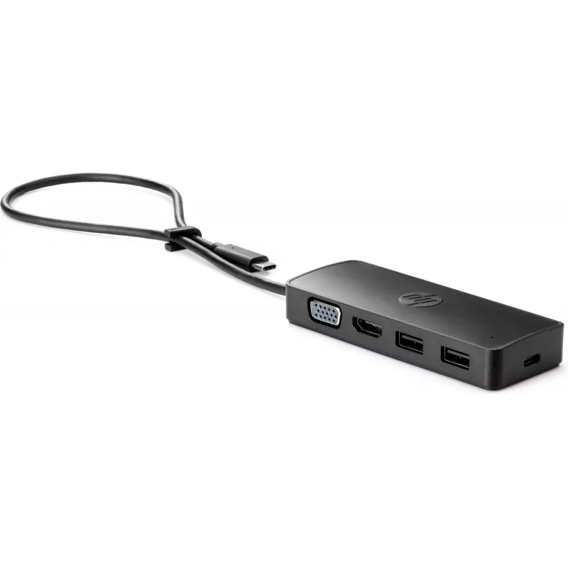 HP USB-C Travel Hub G2, laidinis, USB 3.2 Gen 1 (3.1 Gen 1) Type-C, juoda, Kinija, Windows 10, 107 mm