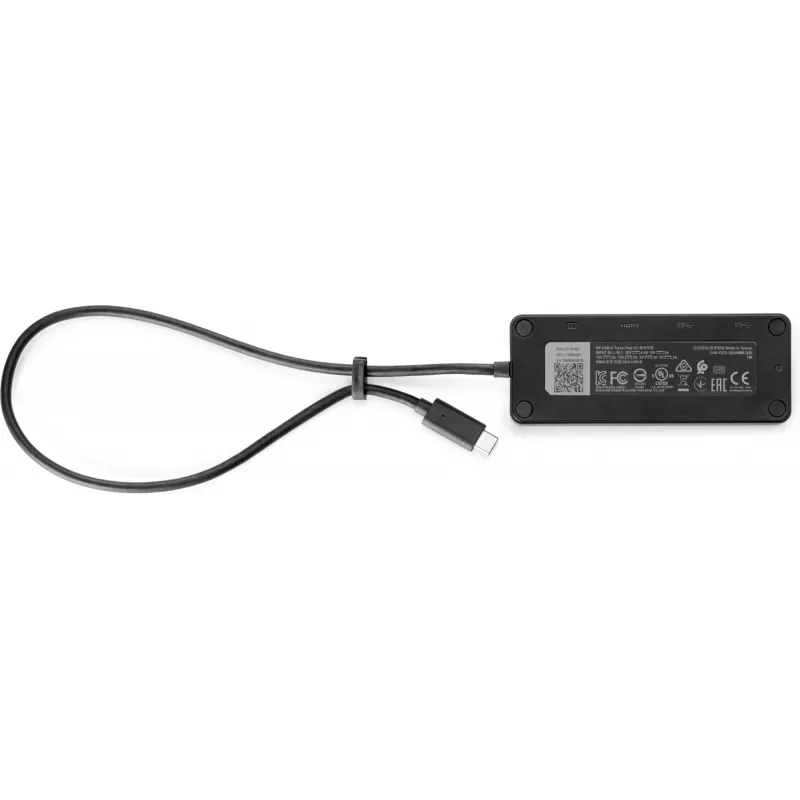 HP USB-C Travel Hub G2, laidinis, USB 3.2 Gen 1 (3.1 Gen 1) Type-C, juoda, Kinija, Windows 10, 107 mm